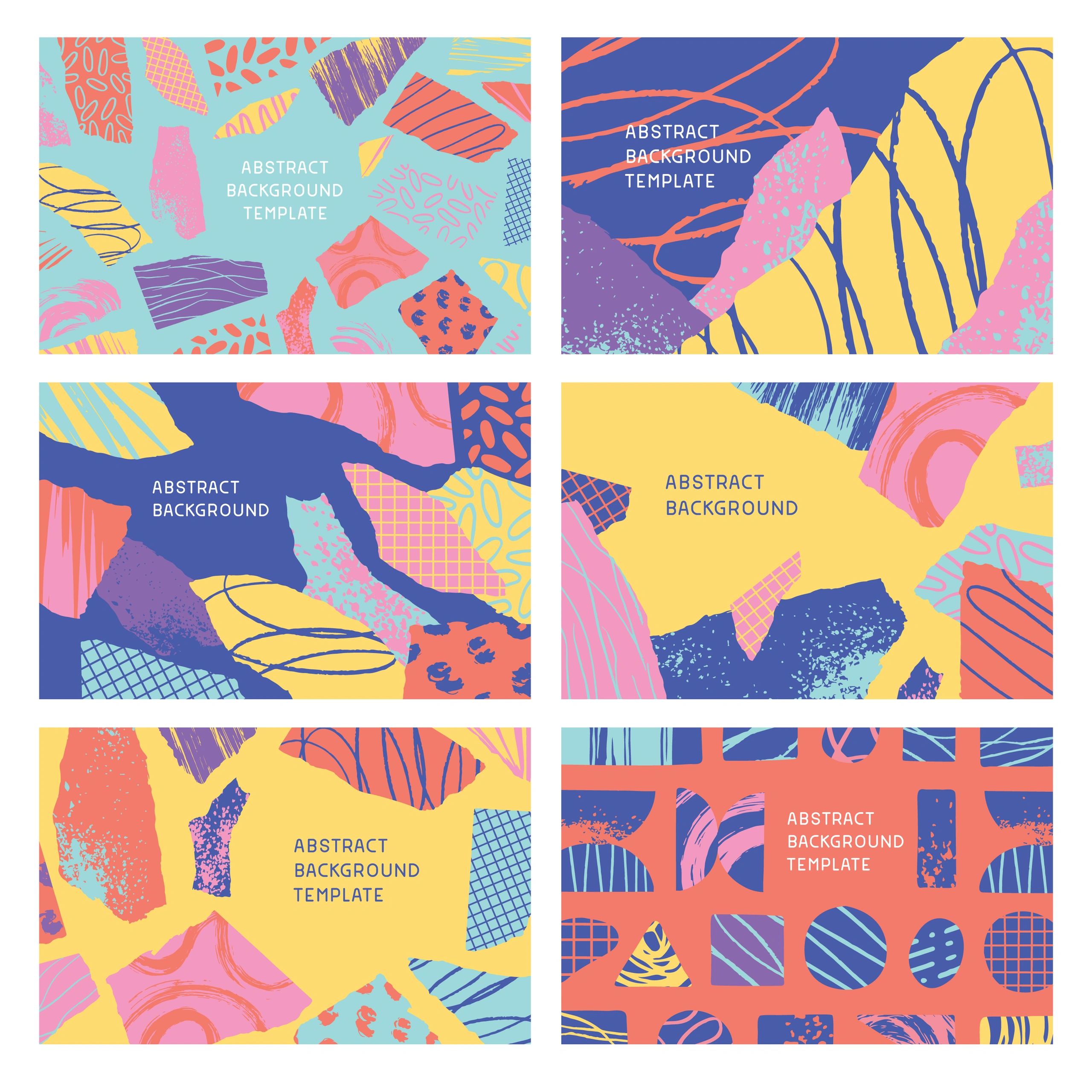 Textured abstract shapes illustration